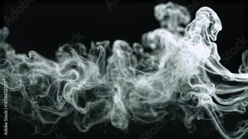 Ethereal smoke swirling in darkness, creating a mesmerizing display