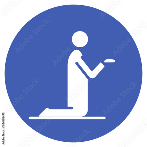 Beggar icon vector image. Can be used for Homeless.
