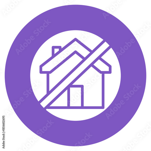No House icon vector image. Can be used for Homeless.