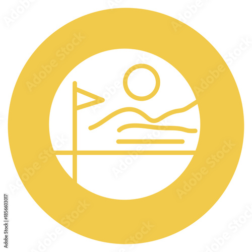 Fairway icon vector image. Can be used for Golf.