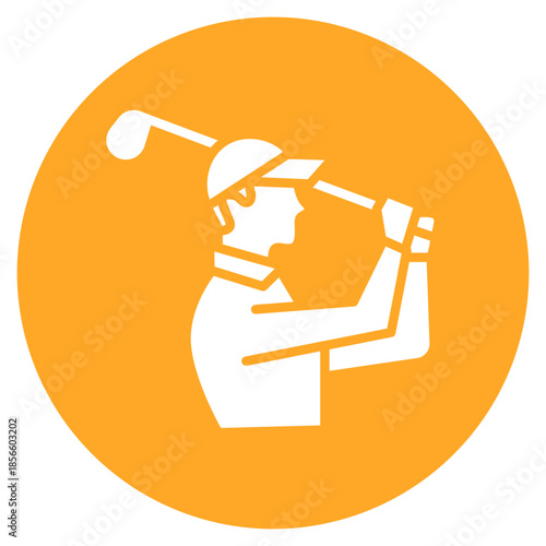 Golf Player Male icon vector image. Can be used for Golf.