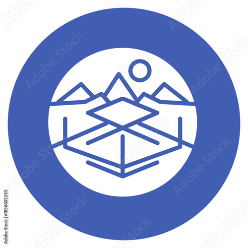 Out Of Bounds icon vector image. Can be used for Golf.