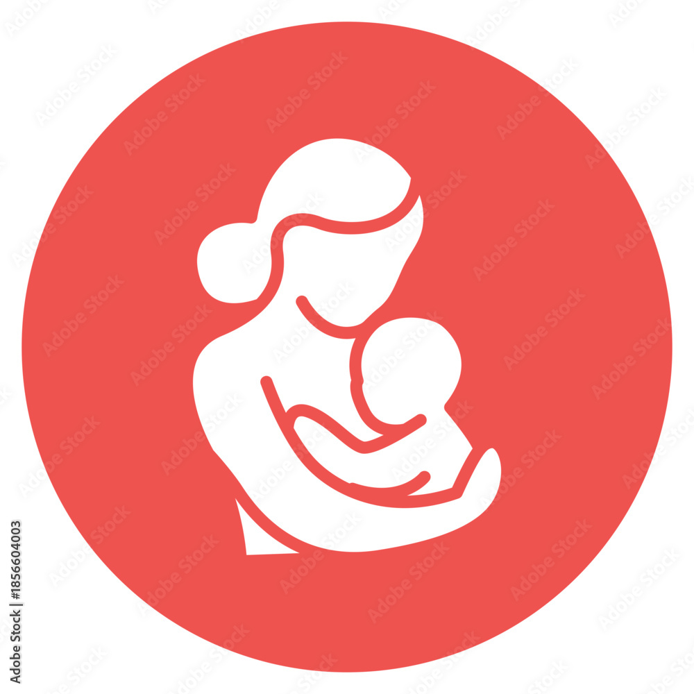 Fototapeta premium Mother icon vector image. Can be used for Child Adoption.