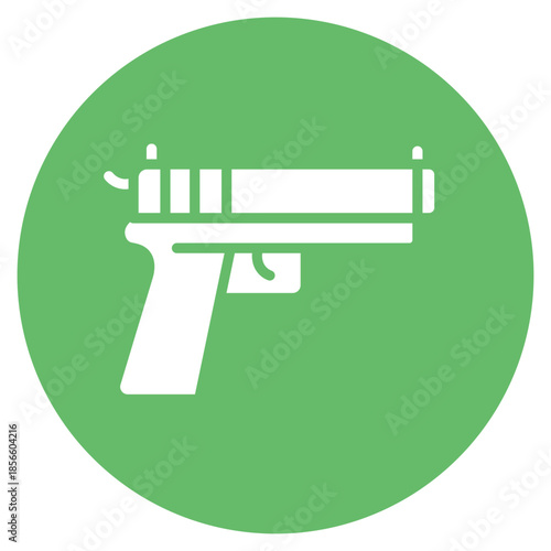 Gun icon vector image. Can be used for Shooting.
