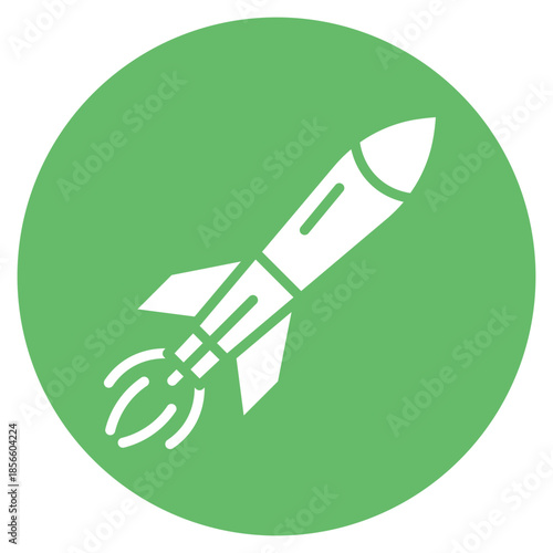 Missile icon vector image. Can be used for Shooting.