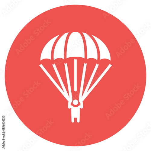 Parachute icon vector image. Can be used for Shooting.