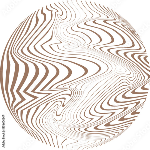 Trendy design elements . Contemporary abstract vector striped geometric background pattern .Hand drawn wavy lines round shapes .
