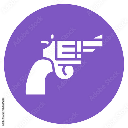 Revolver icon vector image. Can be used for Shooting.