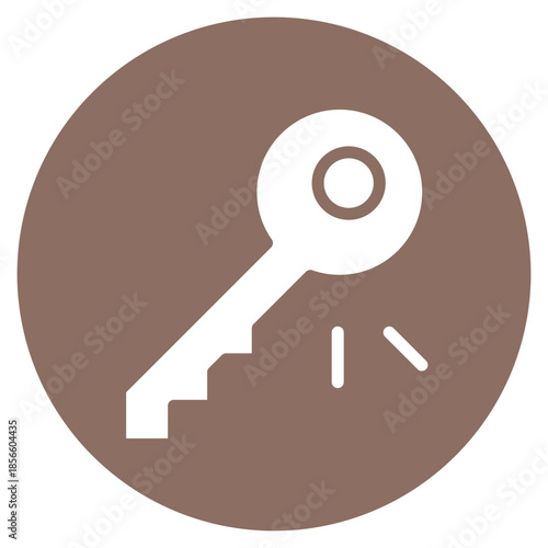 Key icon vector image. Can be used for Fairytale.