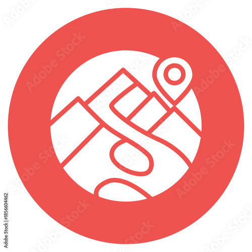 Map icon vector image. Can be used for Fairytale.