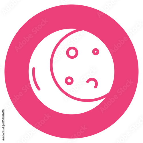 Moon icon vector image. Can be used for Fairytale.