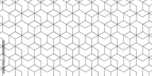 Vector abstract square modern tech grid line box. metal cube creative geometric fabric wall tiles gradient web triangle diamond honeycomb hexagon art decorative textile design.