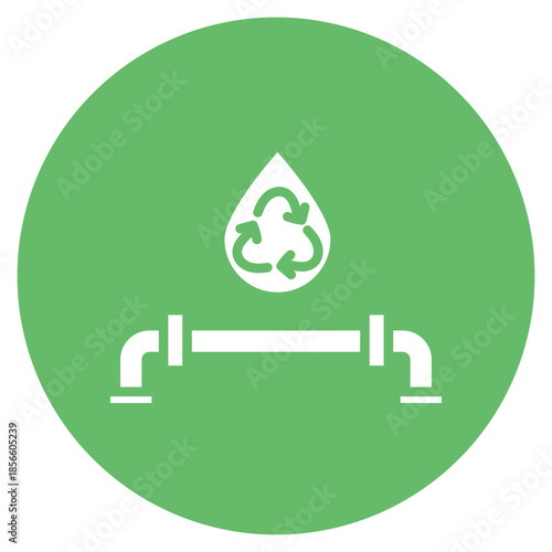 Reclaimed Water icon vector image. Can be used for Global Warming.