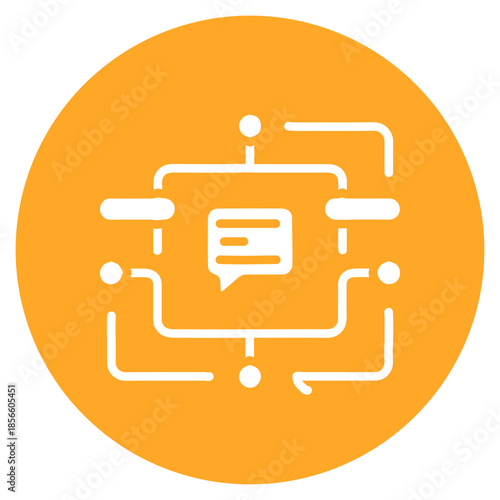 Communication Plan icon vector image. Can be used for Crisis Mangement.
