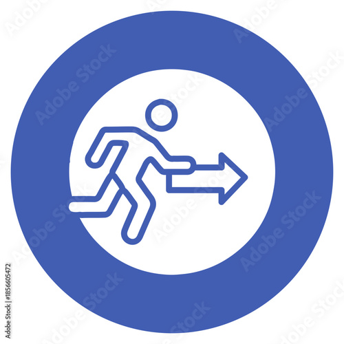 Evacuation icon vector image. Can be used for Crisis Mangement.