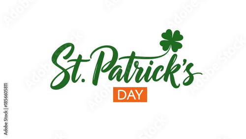 St. Patrick's Day festive greeting with lucky shamrock and celebratory text