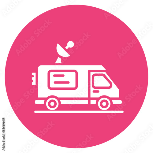 Mobile Command Center icon vector image. Can be used for Public Services.