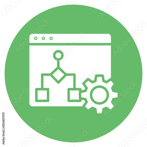 Algorithm Optimization icon vector image. Can be used for Cyberpunk.