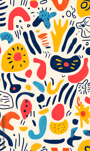 Wallpaper Mural Tile or carpet pattern background with decorative, symmetrical elements. Ideal for wallpaper, textiles, or digital design projects. Torontodigital.ca