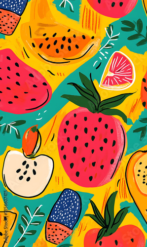 Wallpaper Mural Tile or carpet pattern background with decorative, symmetrical elements. Ideal for wallpaper, textiles, or digital design projects. Torontodigital.ca