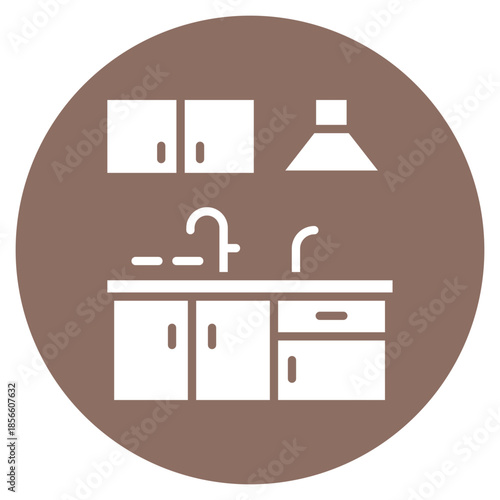 Kitchenette icon vector image. Can be used for Coworking Space.