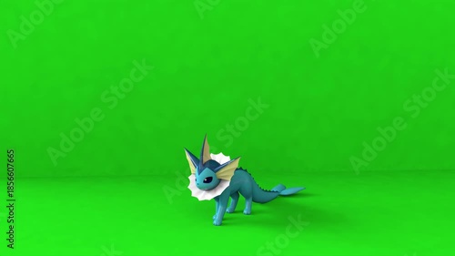 3D Vapor eon Water Creature Animation With Realistic Textures And Smooth Motion For Gaming Fantasy And Digital Media Use