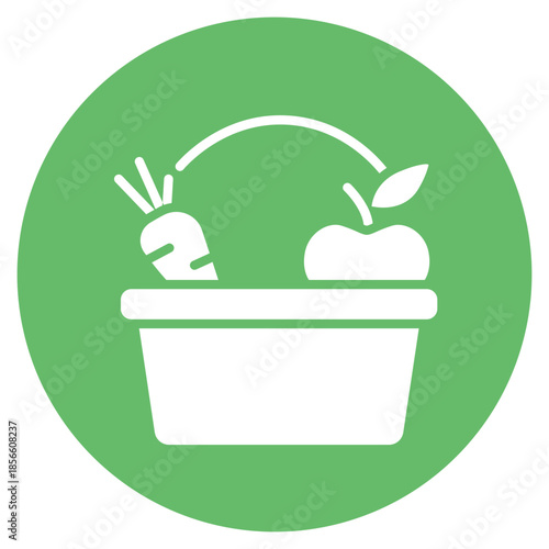 Harvest Basket icon vector image. Can be used for Agriculture.