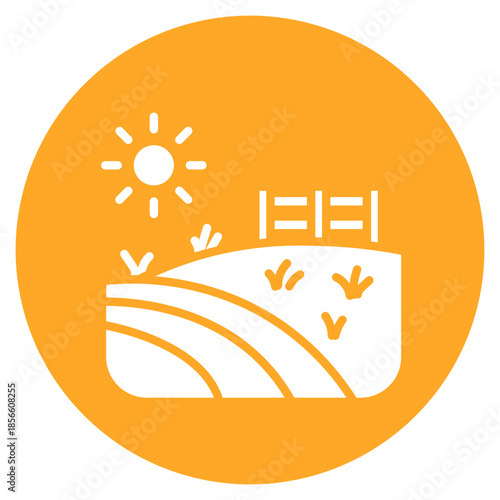 Pasture icon vector image. Can be used for Agriculture.