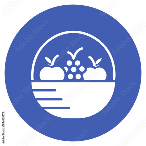 Fruit Basket icon vector image. Can be used for Agriculture.
