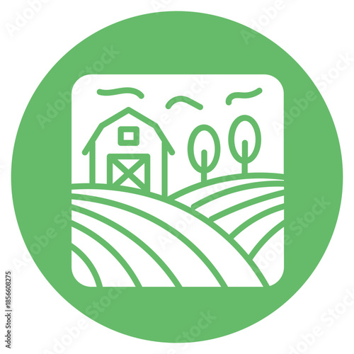Farm Map icon vector image. Can be used for Agriculture.