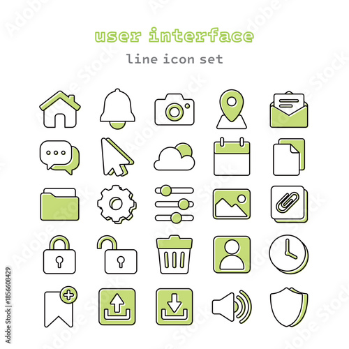 Fotografie User Interface simple Line Icon Set