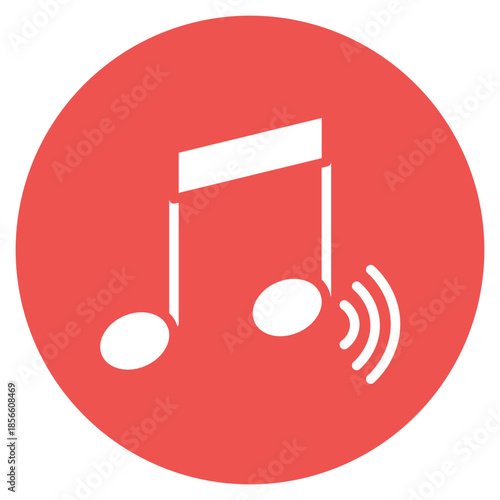 Background Music icon vector image. Can be used for Video Blog.