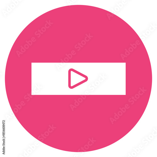 Channel Banner icon vector image. Can be used for Video Blog.