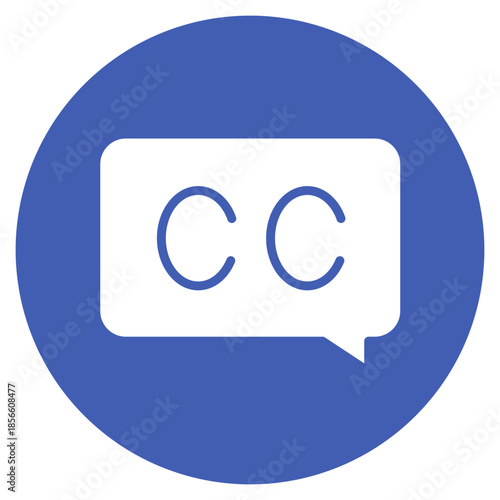 Closed Captioning icon vector image. Can be used for Video Blog.