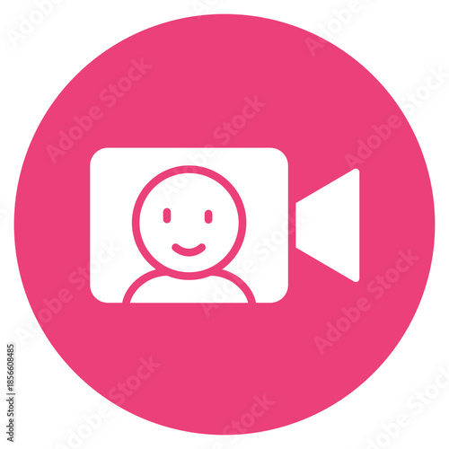 Face Cam icon vector image. Can be used for Video Blog.