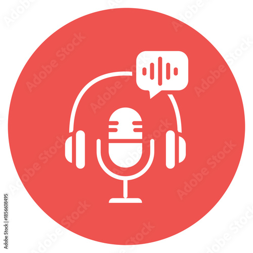 Podcasting icon vector image. Can be used for Video Blog.