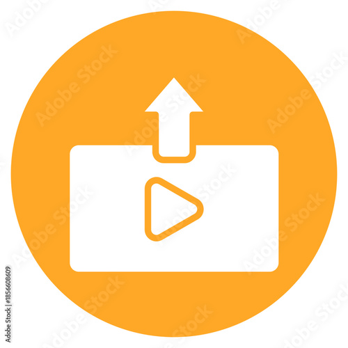 Video Upload icon vector image. Can be used for Video Blog.