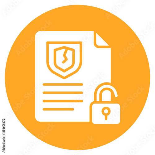 Decrypted File icon vector image. Can be used for Documents And Files.