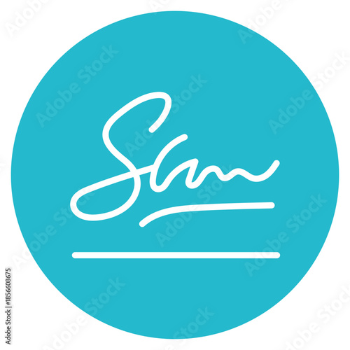 Digital Signature icon vector image. Can be used for Documents And Files.