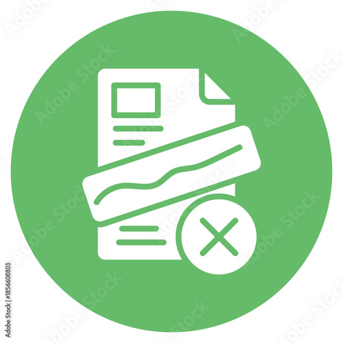 File Rejection icon vector image. Can be used for Documents And Files.