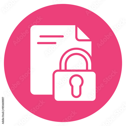 File Lock icon vector image. Can be used for Documents And Files.
