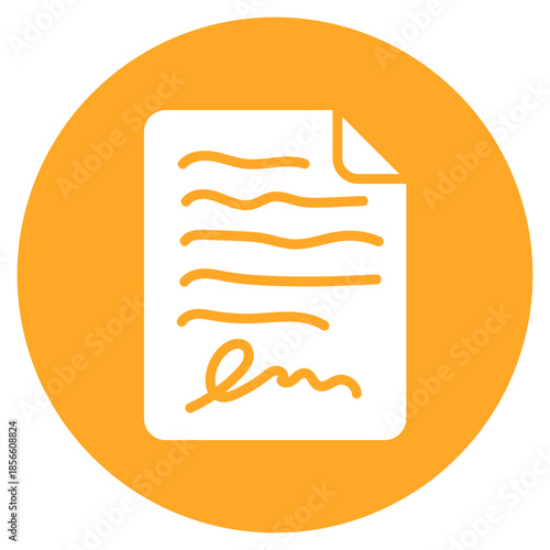 Handwritten Document icon vector image. Can be used for Documents And Files.