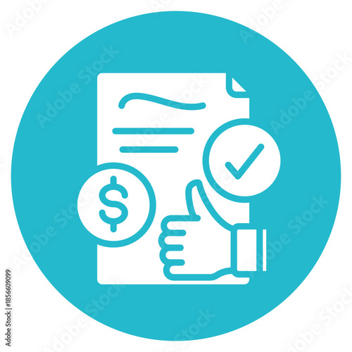 Loan Approval icon vector image. Can be used for Credit And Loan.