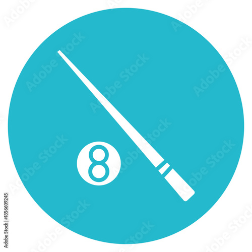 Billiard Cue icon vector image. Can be used for Bar.