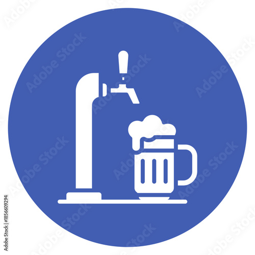 Draft Beer icon vector image. Can be used for Bar.