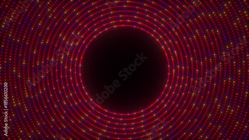 loop abstract background with red circles