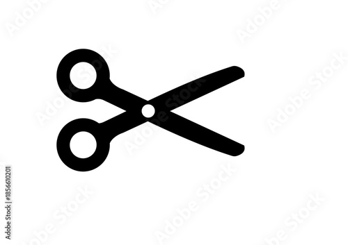 Scissor Flat Black Icon for Apps, UI and Websites Stock Vector