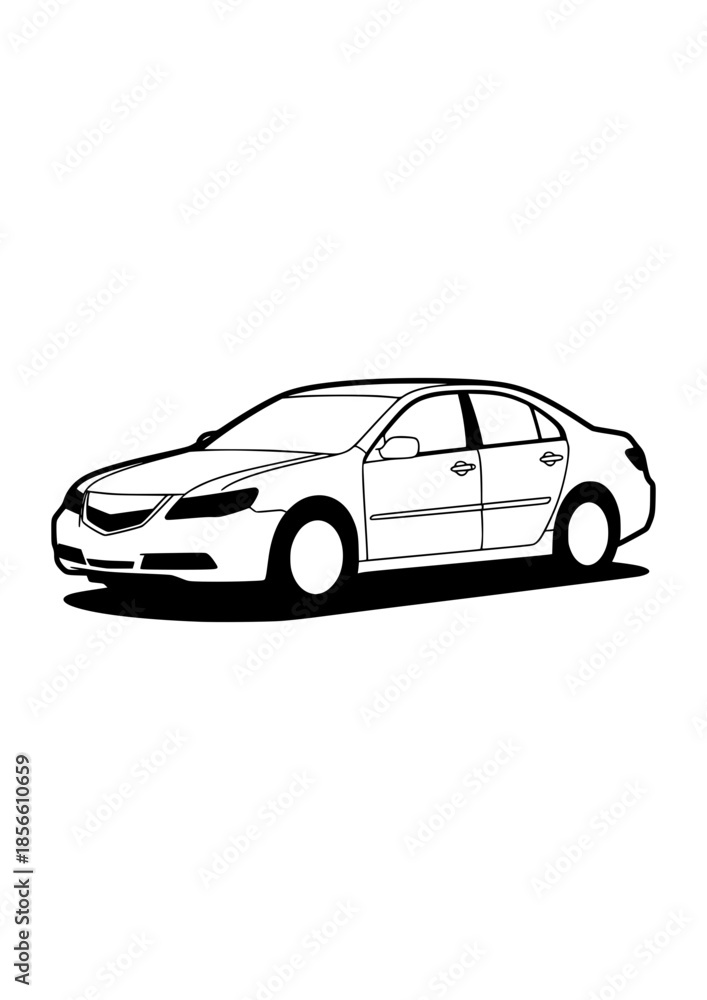 Fototapeta premium Modern Professional Car Silhouette Illustration – CS030