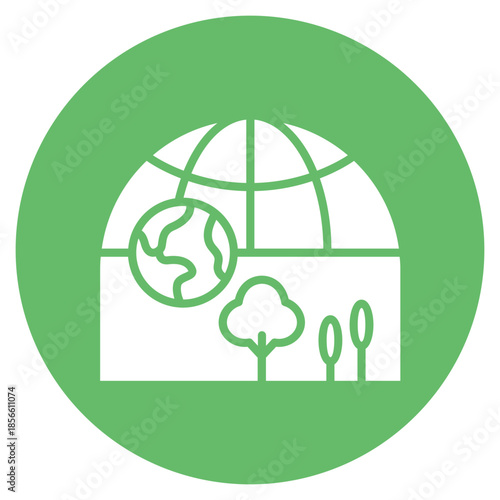 Biosphere icon vector image. Can be used for Geography.