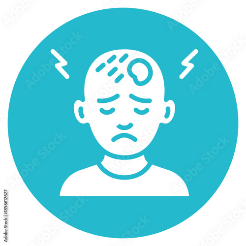 Alopecia icon vector image. Can be used for Dermatology.